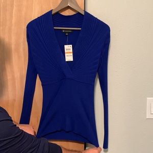 Form fitting dark blue long sleeve shirt  I.N.C. Brand new